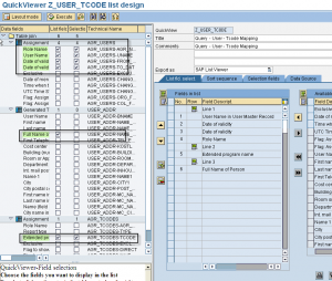 SQVI – Quickviewer – Sap Security Pages